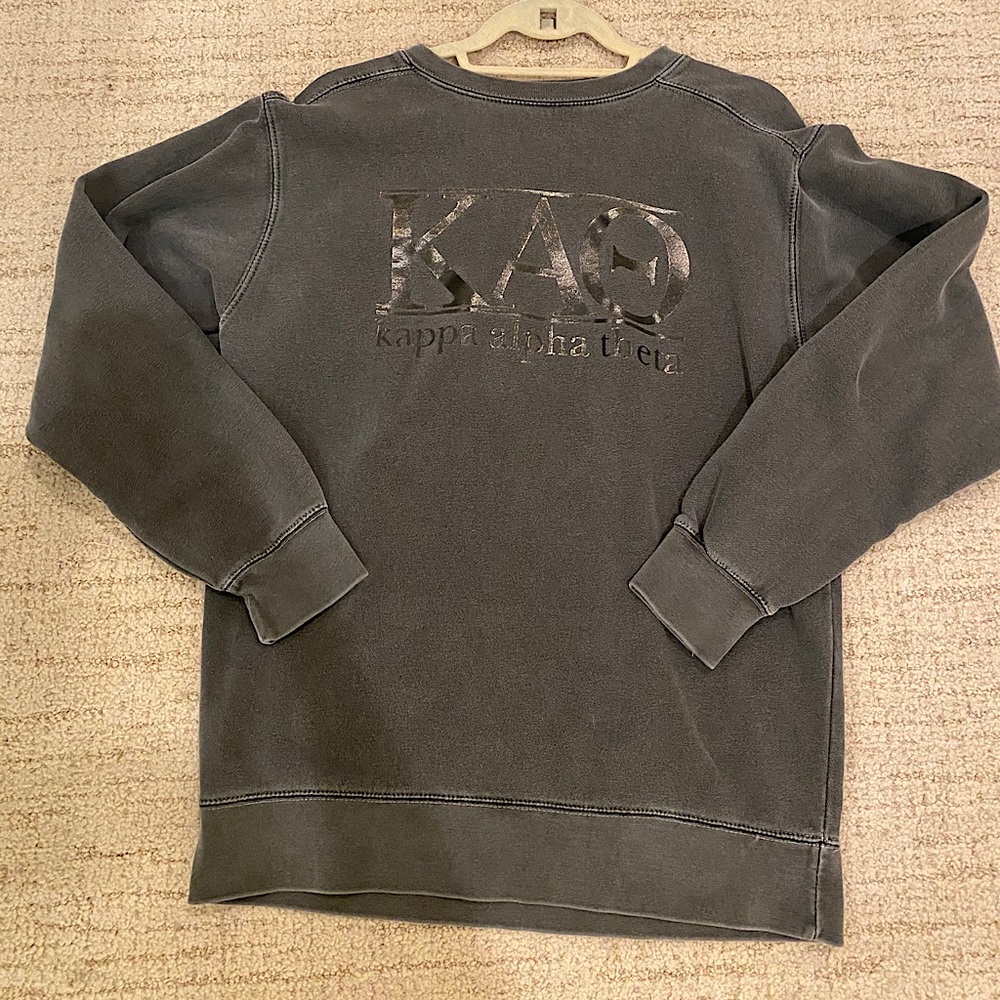 Theta Comfort Colors Sweatshirt Gray Size Small